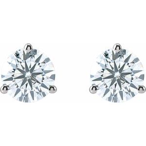 Lab-Grown Diamond Round 3-Prong Cocktail-Style Stud Earrings
