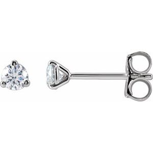 Lab-Grown Diamond Round 3-Prong Cocktail-Style Stud Earrings