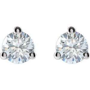 Lab-Grown Diamond Round 3-Prong Cocktail-Style Stud Earrings