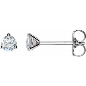 Lab-Grown Diamond Round 3-Prong Cocktail-Style Stud Earrings