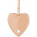 Ladies Natural Diamond Engravable Heart Charm/Pendant (I1, G-H) — 14K Rose Gold