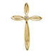 Ladies Natural Diamond Cross Pendant (Si1, G-H) — 14K Yellow Gold
