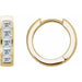 Ladies Natural Diamond Hoop Earrings (I1, G-H) — 14K Yellow Gold