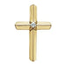 Ladies Natural Diamond Cross Pendant (Si1, G-H) — 14K Yellow Gold