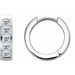 Ladies Natural Diamond Hoop Earrings (I1, G-H) — Sterling Silver
