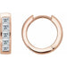 Ladies Natural Diamond Hoop Earrings (I1, G-H) — 14K Rose Gold