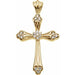 Ladies Natural Diamond Cross Pendant (Si1, G-H) — 14K Yellow Gold