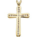 Ladies Natural Diamond Cross Pendant (Si1, G-H) — 14K Yellow Gold