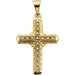 Ladies Diamond Cross Pendant — 14K Yellow Gold