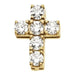 Ladies Natural Diamond Cross Pendant (Si1, G-H) — 14K Yellow Gold