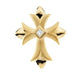 Ladies Natural Diamond Cross Pendant (Si1, G-H) — 14K Yellow Gold