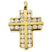 Ladies Natural Diamond Cross Pendant — 14K Yellow Gold