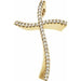 Ladies Natural Diamond Cross Pendant (Si1, G-H) — 14K Yellow Gold
