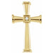 Ladies Natural Diamond Cross Pendant (Si1, G-H) — 14K White Gold