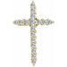 Ladies Natural Diamond Cross Pendant (Si1, G-H) — 14K Yellow Gold