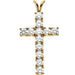 Lab-Grown Diamond Accented Cross Pendant - Style R8041D