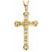 Ladies Natural Diamond Cross Pendant (Si1, G-H) — 14K Yellow Gold