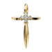 Ladies Natural Diamond Cross Pendant (Si1, G-H) — 14K Yellow Gold