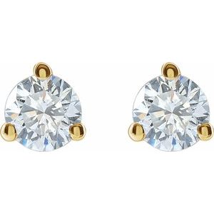 Lab-Grown Diamond Round 3-Prong Cocktail-Style Stud Earrings