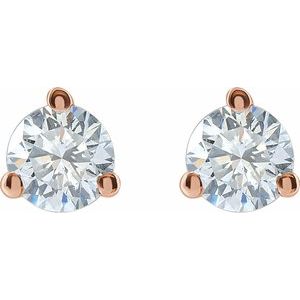 Lab-Grown Diamond Round 3-Prong Cocktail-Style Stud Earrings