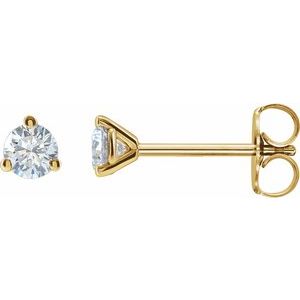 Lab-Grown Diamond Round 3-Prong Cocktail-Style Stud Earrings