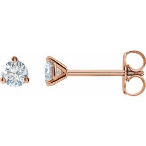 Lab-Grown Diamond Round 3-Prong Cocktail-Style Stud Earrings