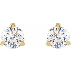 Lab-Grown Diamond Round 3-Prong Cocktail-Style Stud Earrings