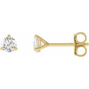 Lab-Grown Diamond Round 3-Prong Cocktail-Style Stud Earrings