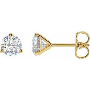 Lab-Grown Diamond Round 3-Prong Cocktail-Style Stud Earrings