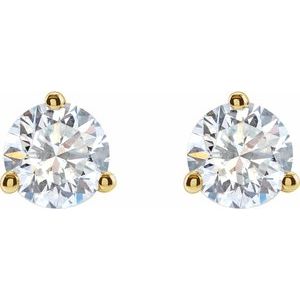 Lab-Grown Diamond Round 3-Prong Cocktail-Style Stud Earrings