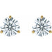 Lab-Grown Diamond Round 3-Prong Cocktail-Style Stud Earrings