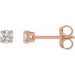 Lab-Grown Diamond Round 4-Prong Lightweight Stud Earrings - Style 652480