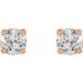 Lab-Grown Diamond Round 4-Prong Lightweight Stud Earrings - Style 652480