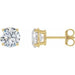 Lab-Grown Diamond Round 4-Prong Lightweight Stud Earrings - Style 652480