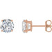 Lab-Grown Diamond Round 4-Prong Lightweight Stud Earrings - Style 652480