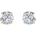 Lab-Grown Diamond Round 4-Prong Lightweight Stud Earrings - Style 652480