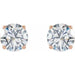 Lab-Grown Diamond Round 4-Prong Lightweight Stud Earrings - Style 652480