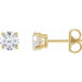 Lab-Grown Diamond Round 4-Prong Lightweight Stud Earrings - Style 652480