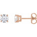 Lab-Grown Diamond Round 4-Prong Lightweight Stud Earrings - Style 652480
