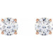 Lab-Grown Diamond Round 4-Prong Lightweight Stud Earrings - Style 652480