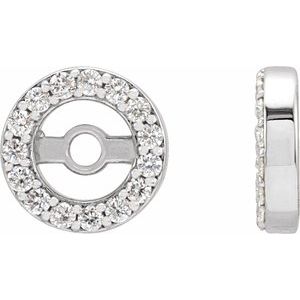 Ladies Natural Diamond Earring Jackets with 3.6 mm ID — Platinum