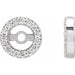 Ladies Natural Diamond Earring Jackets with 3.6 mm ID — Platinum