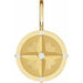 Ladies Natural Diamond Compass Charm/Pendant (I1, G-H) — 14K Yellow Gold