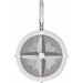 Ladies Natural Diamond Compass Charm/Pendant (I1, G-H) — Sterling Silver