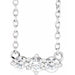 Ladies Natural Diamond Three-Stone Necklace (Si2-Si3, G-H) — Platinum