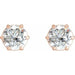 Lab-Grown Diamond Round 6-Prong Stud Earrings