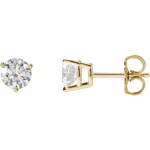 Lab-Grown Diamond Round 3-Prong Stud Earrings