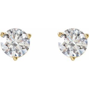 Lab-Grown Diamond Round 3-Prong Stud Earrings
