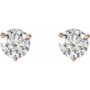 Lab-Grown Diamond Round 3-Prong Stud Earrings