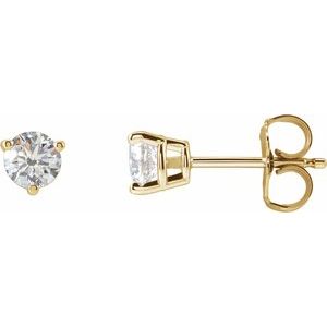 Lab-Grown Diamond Round 3-Prong Stud Earrings